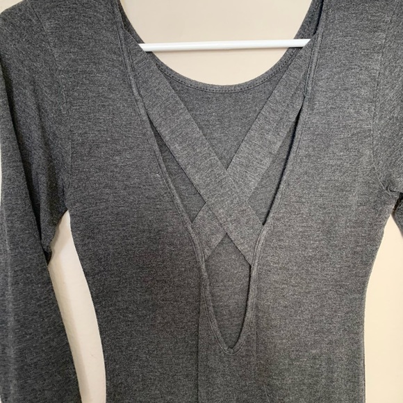 HALF SLEEVE LEG SLIT DRESS - Picture 3 of 3